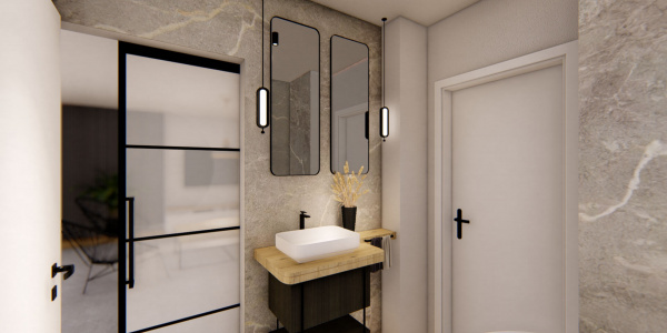 3D vizualizácia kúpeľne v Trnave 