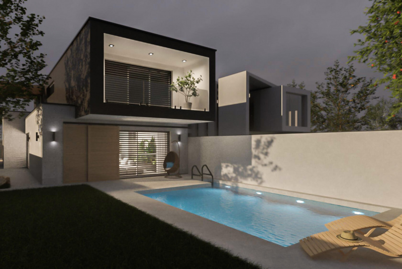 3D vizualizácia novostavby rodinného domu v Trnave