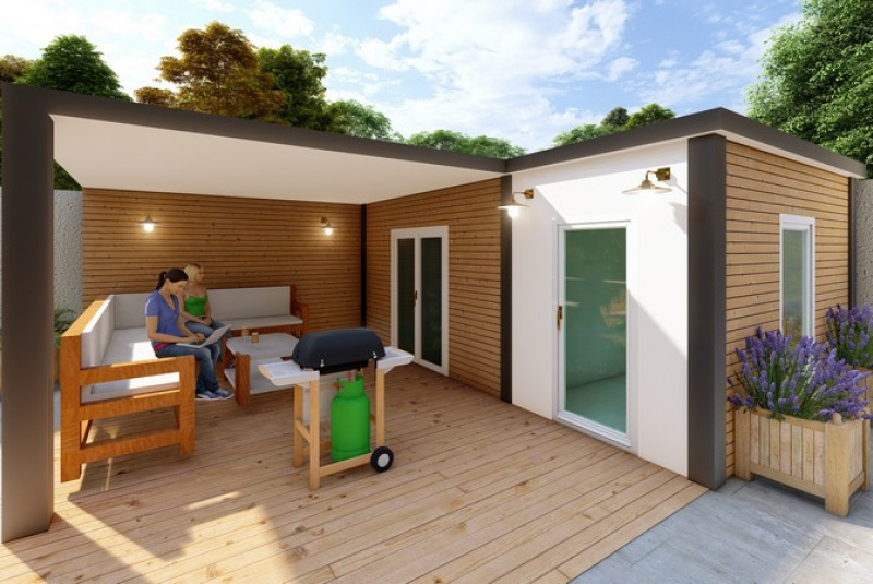 3D vizualizácie záhradných domčekov 