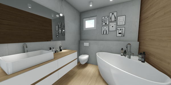3D vizualizácia detskej kúpeľne v Trnave 