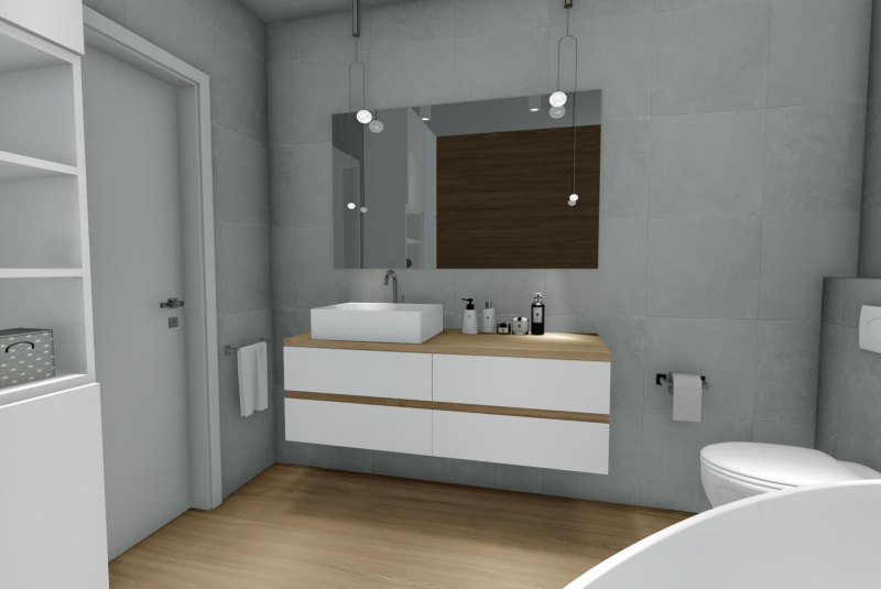 3D vizualizácia detskej kúpeľne v Trnave 