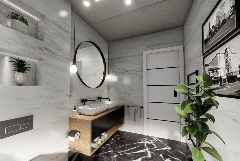 3D vizualizácia kúpeľne v Trnave 